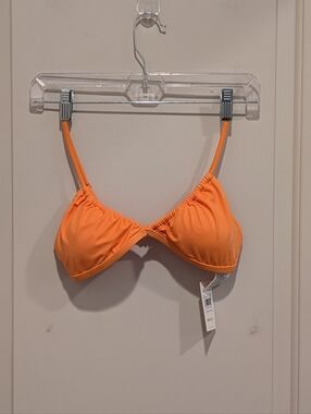 RVCA Orange Triangle Bikini Top